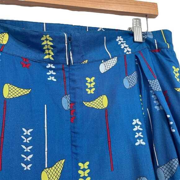 Modcloth Fever London Mariposa Blue Patterned Butterfly Net Printed Skirt US 10 - Picture 9 of 10